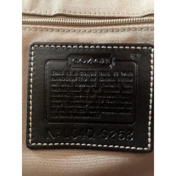 Coach Black Leather double handle Hampton Satchel Bag purse 9268 - Picture 10 of 10